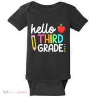 Hello Third Grade Team 3rd Grade Back To School Teacher Baby Bodysuit thumb 0