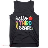 Hello Third Grade Team 3rd Grade Back To School Teacher Tank Top thumb 0