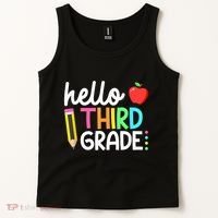 Hello Third Grade Team 3rd Grade Back To School Teacher Tank Top thumb 2