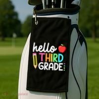 Hello Third Grade Team 3rd Grade Back To School Teacher Golf Towel thumb 2