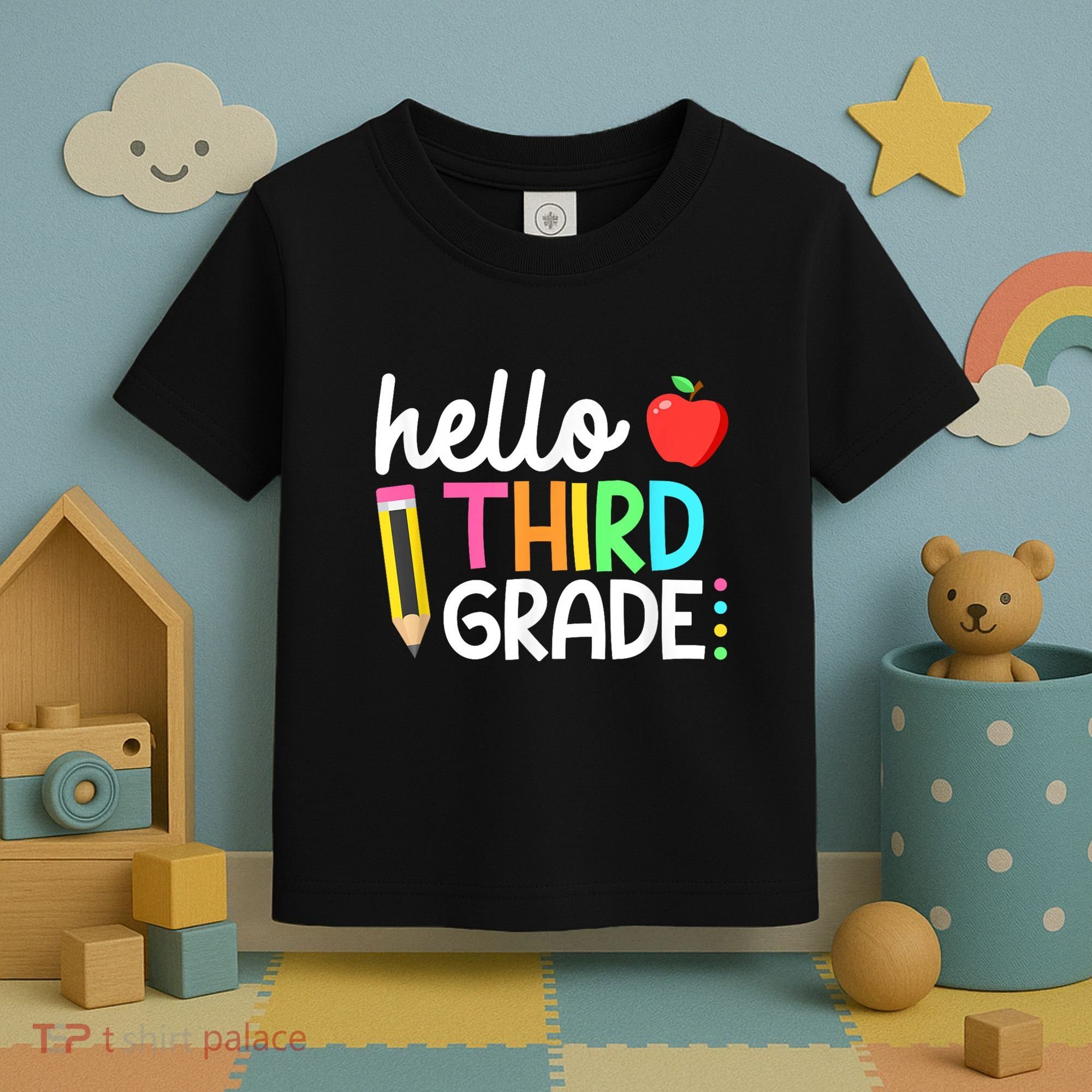 Hello Third Grade Team 3rd Grade Back To School Teacher Toddler T-Shirt