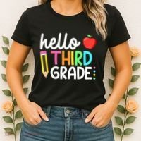 Hello Third Grade Team 3rd Grade Back To School Teacher Women's T-Shirt thumb 2