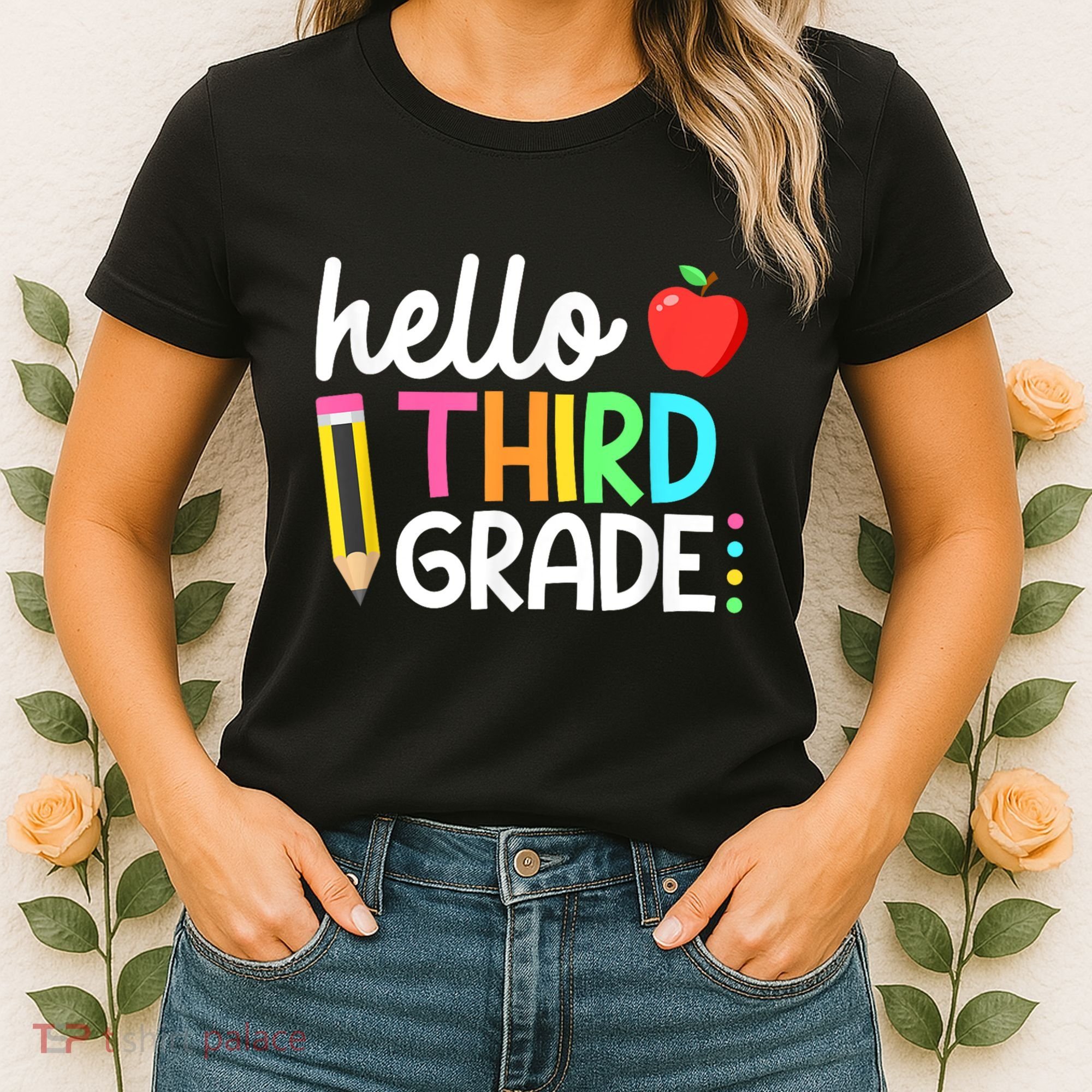 Hello Third Grade Team 3rd Grade Back To School Teacher Women's T-Shirt