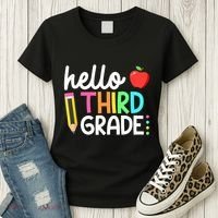Hello Third Grade Team 3rd Grade Back To School Teacher Women's T-Shirt thumb 3