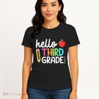 Hello Third Grade Team 3rd Grade Back To School Teacher Women's T-Shirt thumb 4