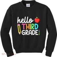 Hello Third Grade Team 3rd Grade Back To School Teacher Kids Sweatshirt thumb 0