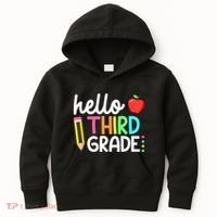 Hello Third Grade Team 3rd Grade Back To School Teacher Kids Hoodie thumb 0
