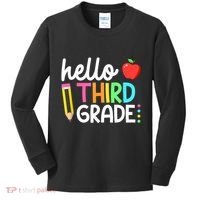 Hello Third Grade Team 3rd Grade Back To School Teacher Kids Long Sleeve Shirt thumb 0