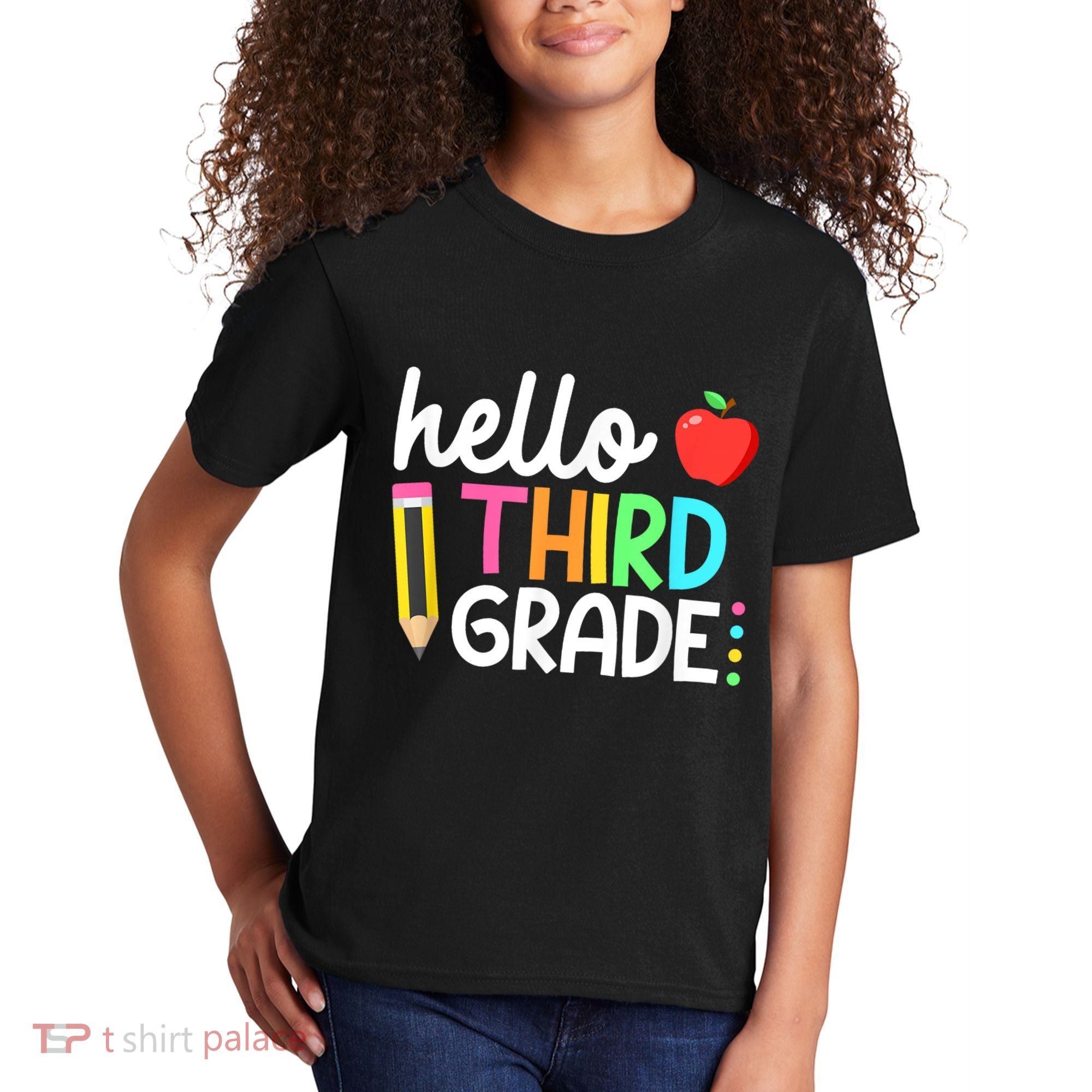Hello Third Grade Team 3rd Grade Back To School Teacher Kids T-Shirt