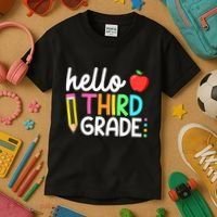Hello Third Grade Team 3rd Grade Back To School Teacher Kids T-Shirt thumb 3