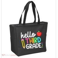 Hello Third Grade Team 3rd Grade Back To School Teacher Tote Bag thumb 2