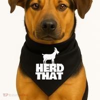 Herd That Goat Farm Animal Lover Rancher Farmer Farming USA-Made Doggie Bandana thumb 1