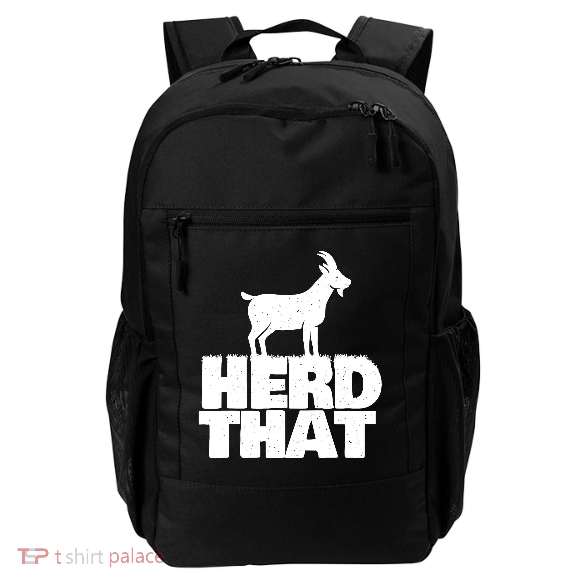 Herd That Goat Farm Animal Lover Rancher Farmer Farming Backpack