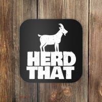 Herd That Goat Farm Animal Lover Rancher Farmer Farming Coaster thumb 0