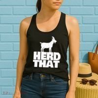 Herd That Goat Farm Animal Lover Rancher Farmer Farming Women's Tank Top thumb 2