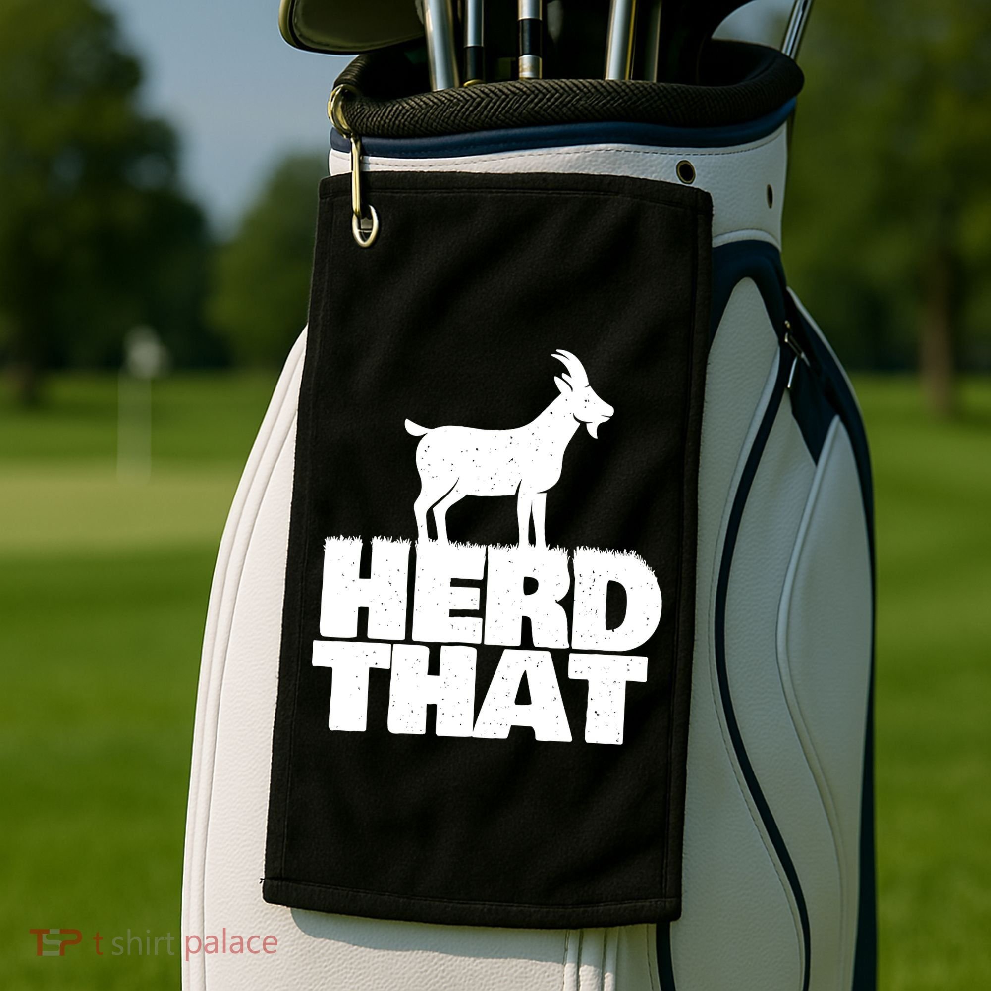 Herd That Goat Farm Animal Lover Rancher Farmer Farming Golf Towel