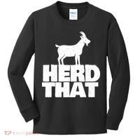 Herd That Goat Farm Animal Lover Rancher Farmer Farming Kids Long Sleeve Shirt thumb 0