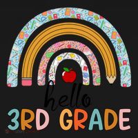 Hello Third Grade Rainbow First Day Of 3Rd Grade Teacher Funny Gift Backpack thumb 2
