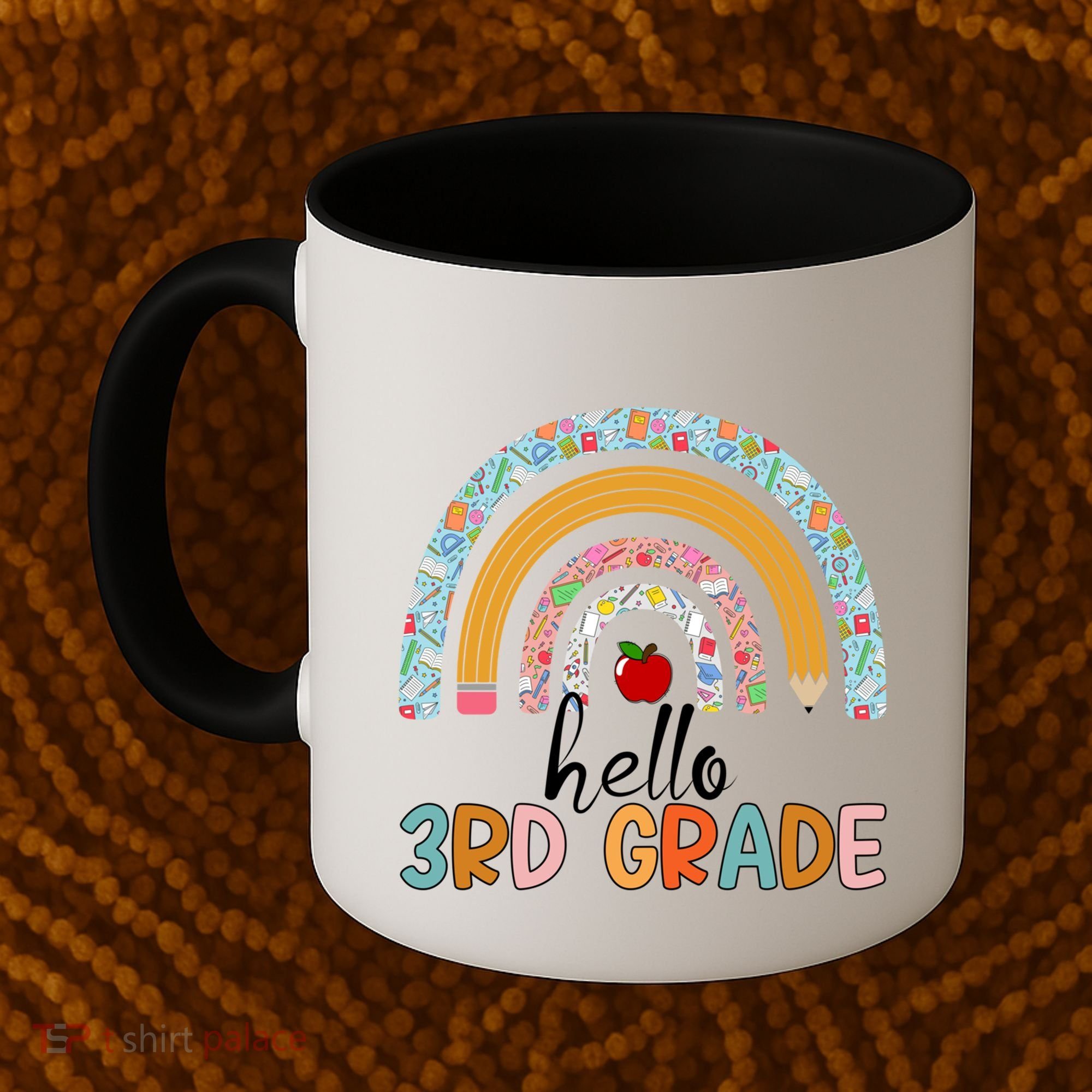Hello Third Grade Rainbow First Day Of 3Rd Grade Teacher Funny Gift Coffee Mug