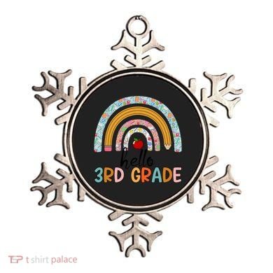 Hello Third Grade Rainbow First Day Of 3Rd Grade Teacher Funny Gift Ornament