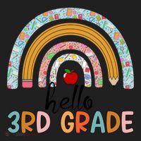 Hello Third Grade Rainbow First Day Of 3Rd Grade Teacher Funny Gift Hat thumb 2