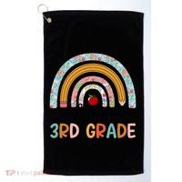 Hello Third Grade Rainbow First Day Of 3Rd Grade Teacher Funny Gift Golf Towel thumb 0
