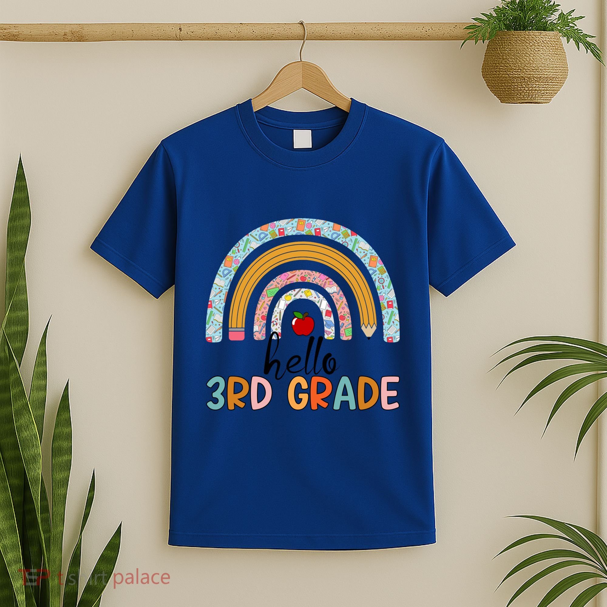 Hello Third Grade Rainbow First Day Of 3Rd Grade Teacher Funny Gift T-Shirt