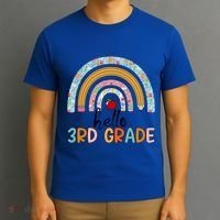 Hello Third Grade Rainbow First Day Of 3Rd Grade Teacher Funny Gift T-Shirt thumb 3