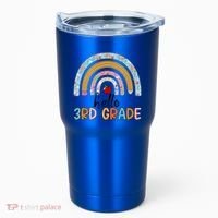 Hello Third Grade Rainbow First Day Of 3Rd Grade Teacher Funny Gift Tumbler thumb 0