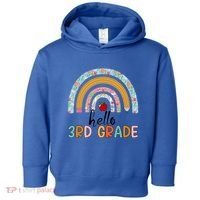 Hello Third Grade Rainbow First Day Of 3Rd Grade Teacher Funny Gift Toddler Hoodie thumb 0