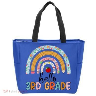 Hello Third Grade Rainbow First Day Of 3Rd Grade Teacher Funny Gift Tote Bag