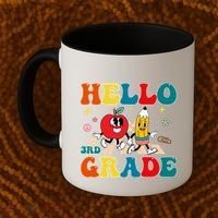 Hello Third Grade Team 3Rd Grade Back To School Teacher Gift Coffee Mug thumb 2