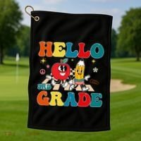 Hello Third Grade Team 3Rd Grade Back To School Teacher Gift Golf Towel thumb 1