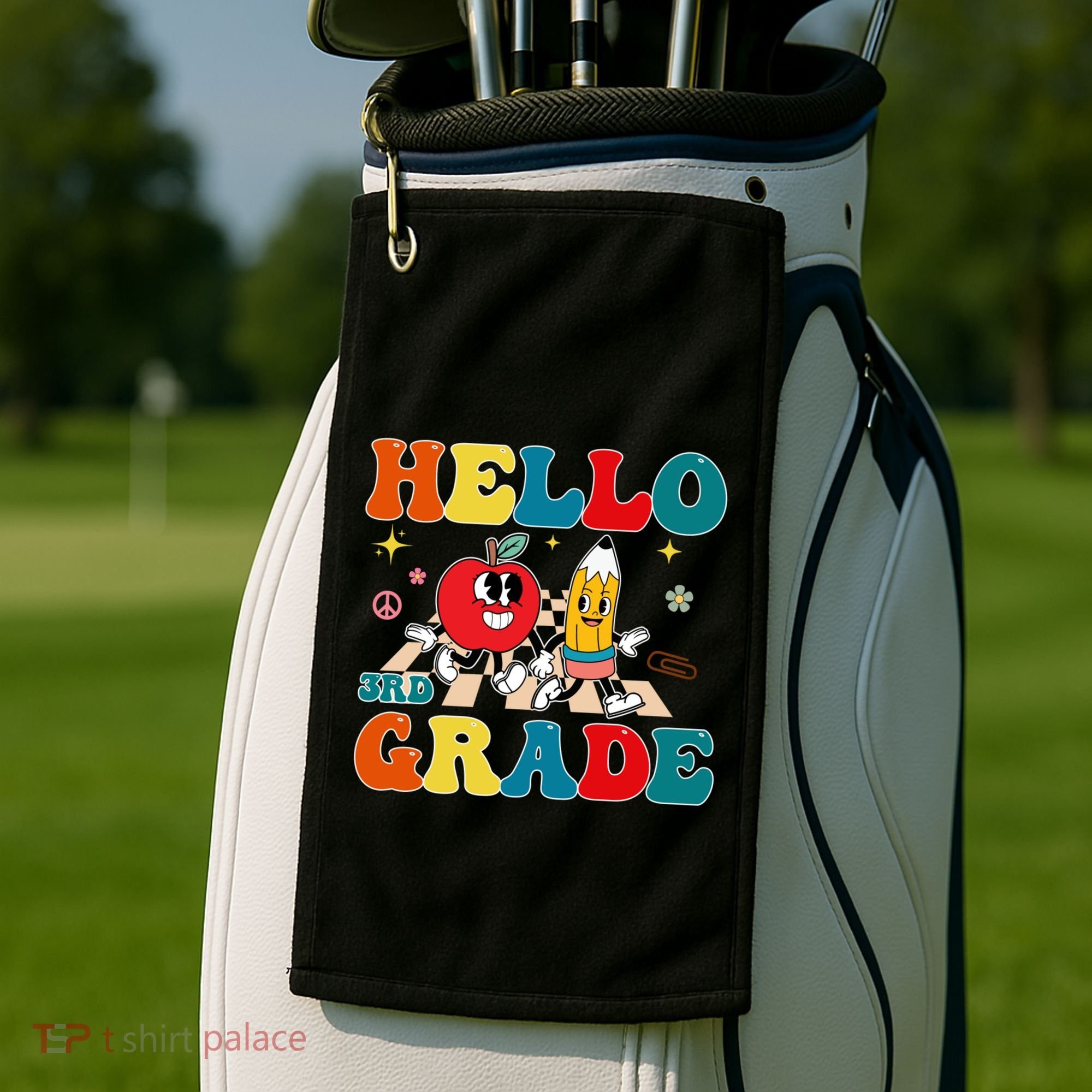 Hello Third Grade Team 3Rd Grade Back To School Teacher Gift Golf Towel
