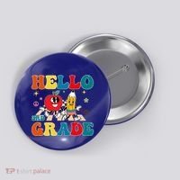 Hello Third Grade Team 3Rd Grade Back To School Teacher Gift Button thumb 0