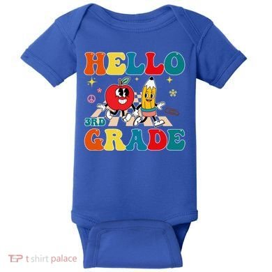 Hello Third Grade Team 3Rd Grade Back To School Teacher Gift Baby Bodysuit