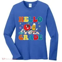 Hello Third Grade Team 3Rd Grade Back To School Teacher Gift Women's Long Sleeve Shirt thumb 0