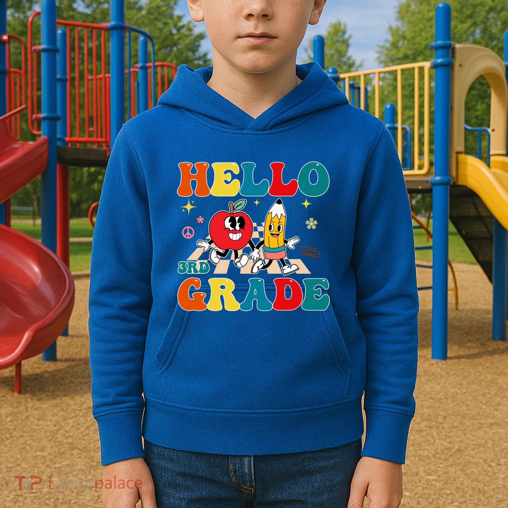 Hello Third Grade Team 3Rd Grade Back To School Teacher Gift Kids Hoodie