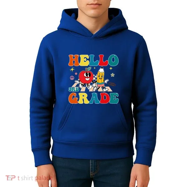 Hello Third Grade Team 3Rd Grade Back To School Teacher Gift Kids Hoodie