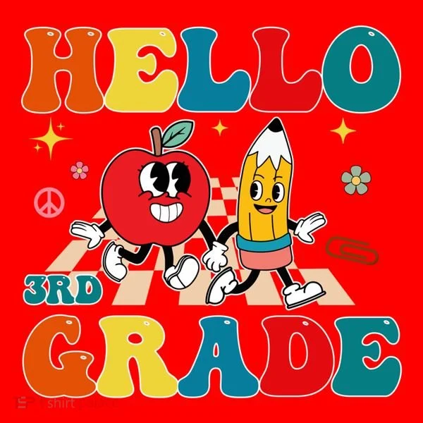 Hello Third Grade Team 3Rd Grade Back To School Teacher Gift Santa Hat