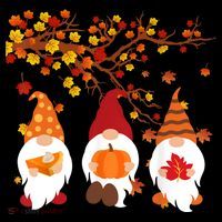 Halloween Three Gnomes Hat Leopard Pumpkin Fall Leaves Cool Gift Doggie Tank thumb 4