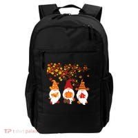 Halloween Three Gnomes Hat Leopard Pumpkin Fall Leaves Cool Gift Backpack thumb 0