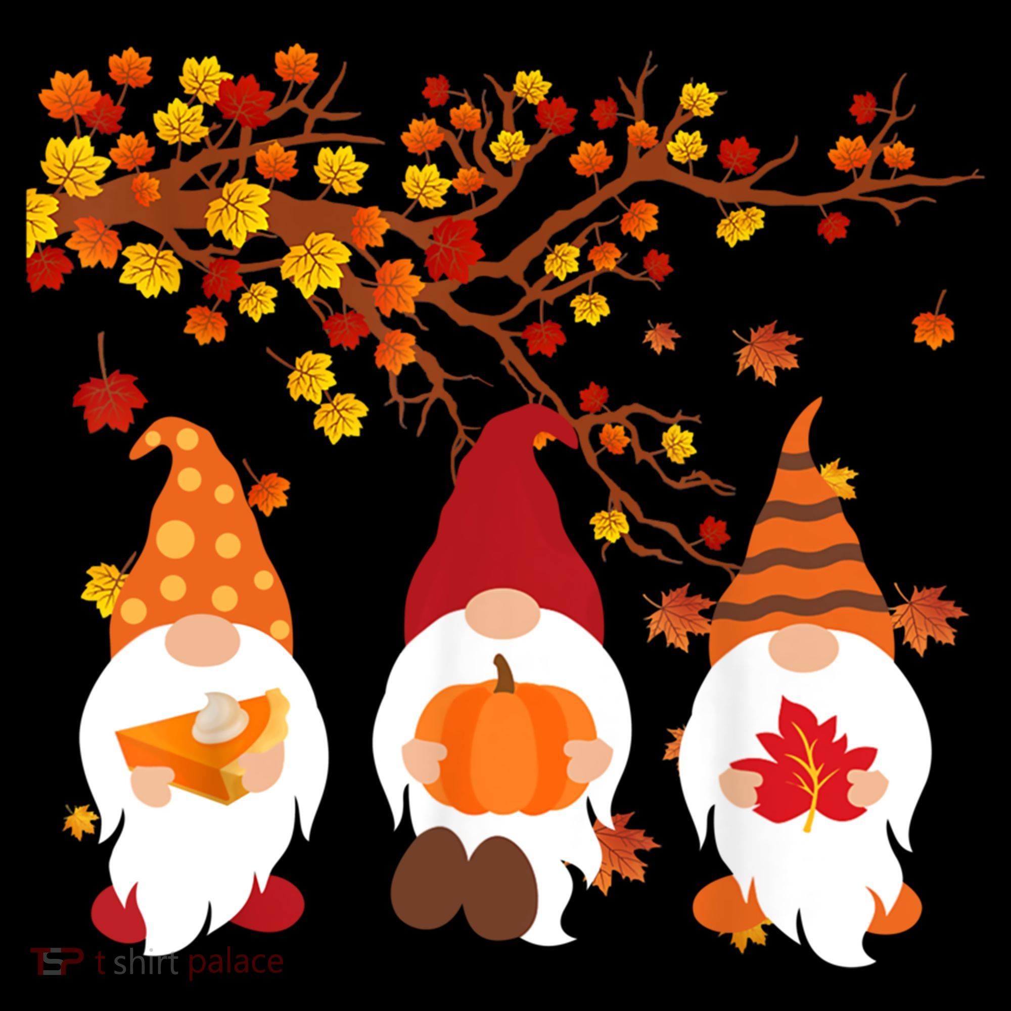 Halloween Three Gnomes Hat Leopard Pumpkin Fall Leaves Cool Gift Bucket Hat