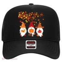 Halloween Three Gnomes Hat Leopard Pumpkin Fall Leaves Cool Gift Hat thumb 0