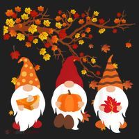 Halloween Three Gnomes Hat Leopard Pumpkin Fall Leaves Cool Gift Hat thumb 2