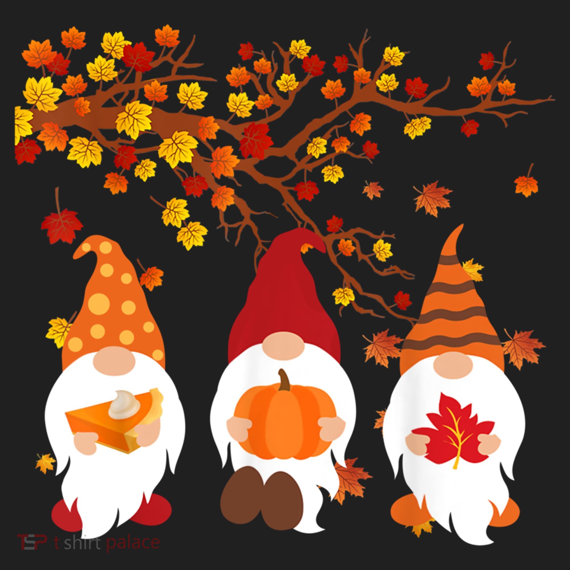 Halloween Three Gnomes Hat Leopard Pumpkin Fall Leaves Cool Gift Golf Towel