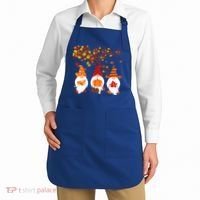 Halloween Three Gnomes Hat Leopard Pumpkin Fall Leaves Cool Gift Apron thumb 2