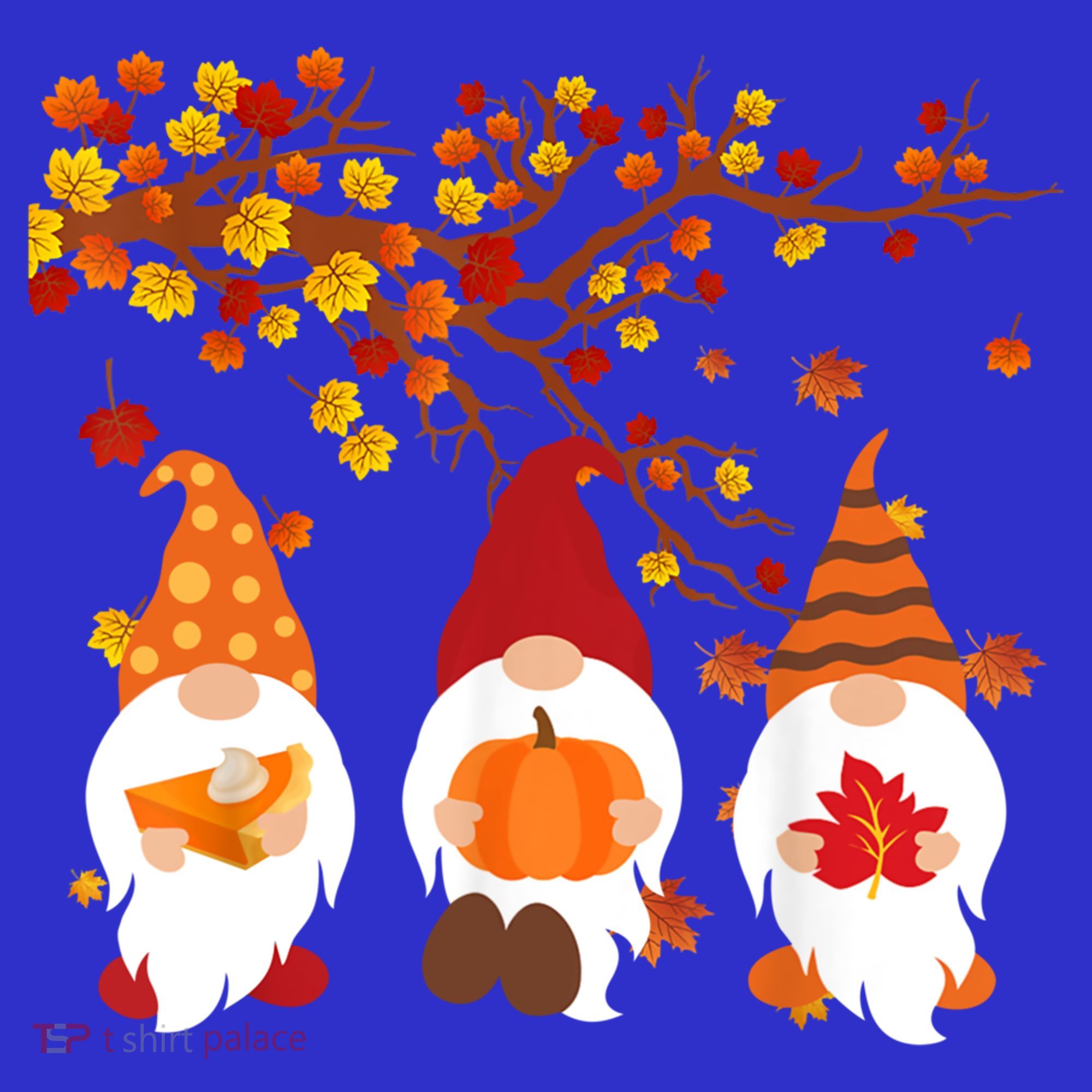 Halloween Three Gnomes Hat Leopard Pumpkin Fall Leaves Cool Gift Tumbler