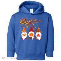 Halloween Three Gnomes Hat Leopard Pumpkin Fall Leaves Cool Gift Toddler Hoodie thumb 0