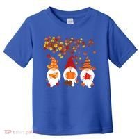 Halloween Three Gnomes Hat Leopard Pumpkin Fall Leaves Cool Gift Toddler T-Shirt thumb 0
